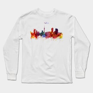 Auckland Watercolor Skyline Long Sleeve T-Shirt